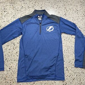 NHL hockey Tampa Bay Lightning blue pullover 1/4 zip small s